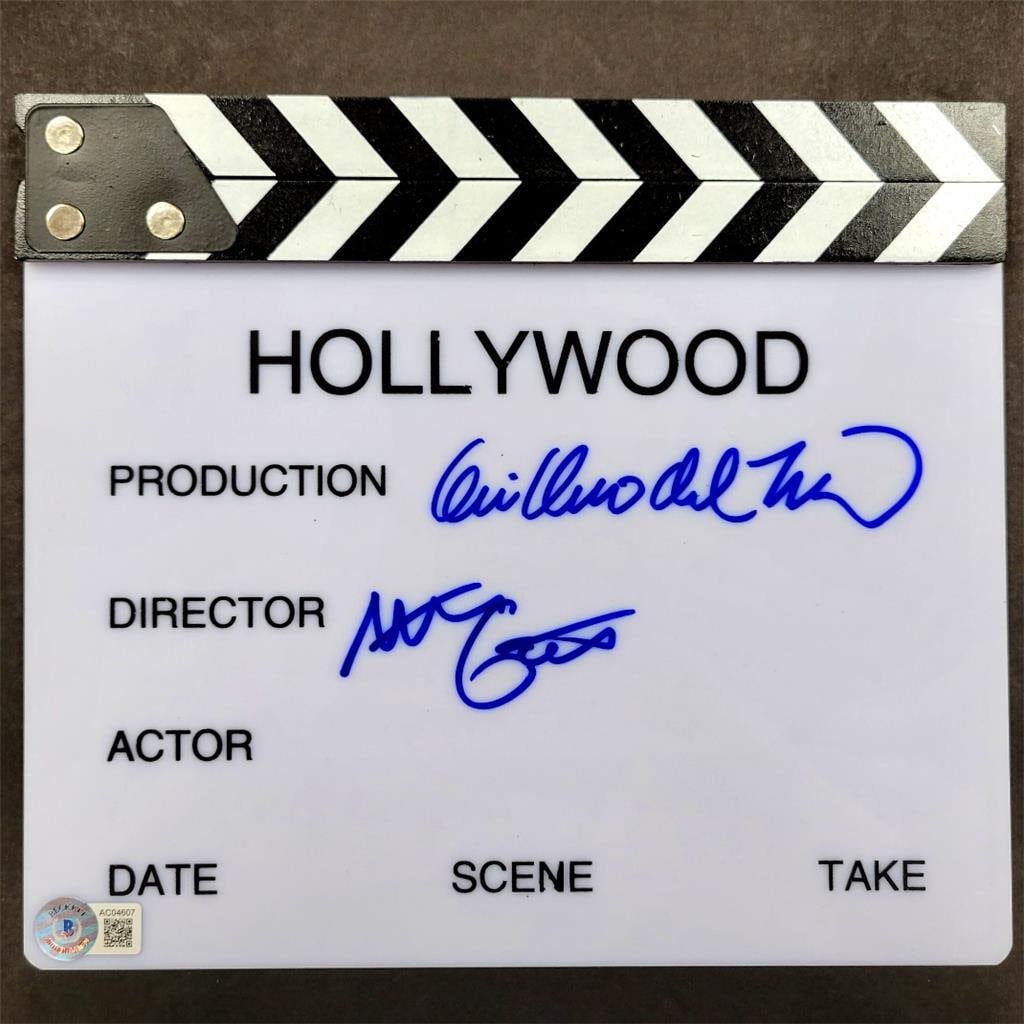 Guillermo del Toro Signed Clapboard Pinocchio BAS Beckett Authenticated (1 of 2)