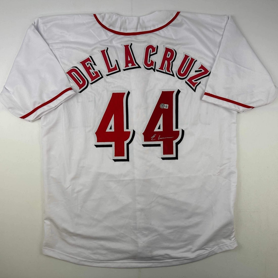 Elly De La Cruz Autographed Cincinnati Reds Baseball Jersey Beckett COA (1 of 4)