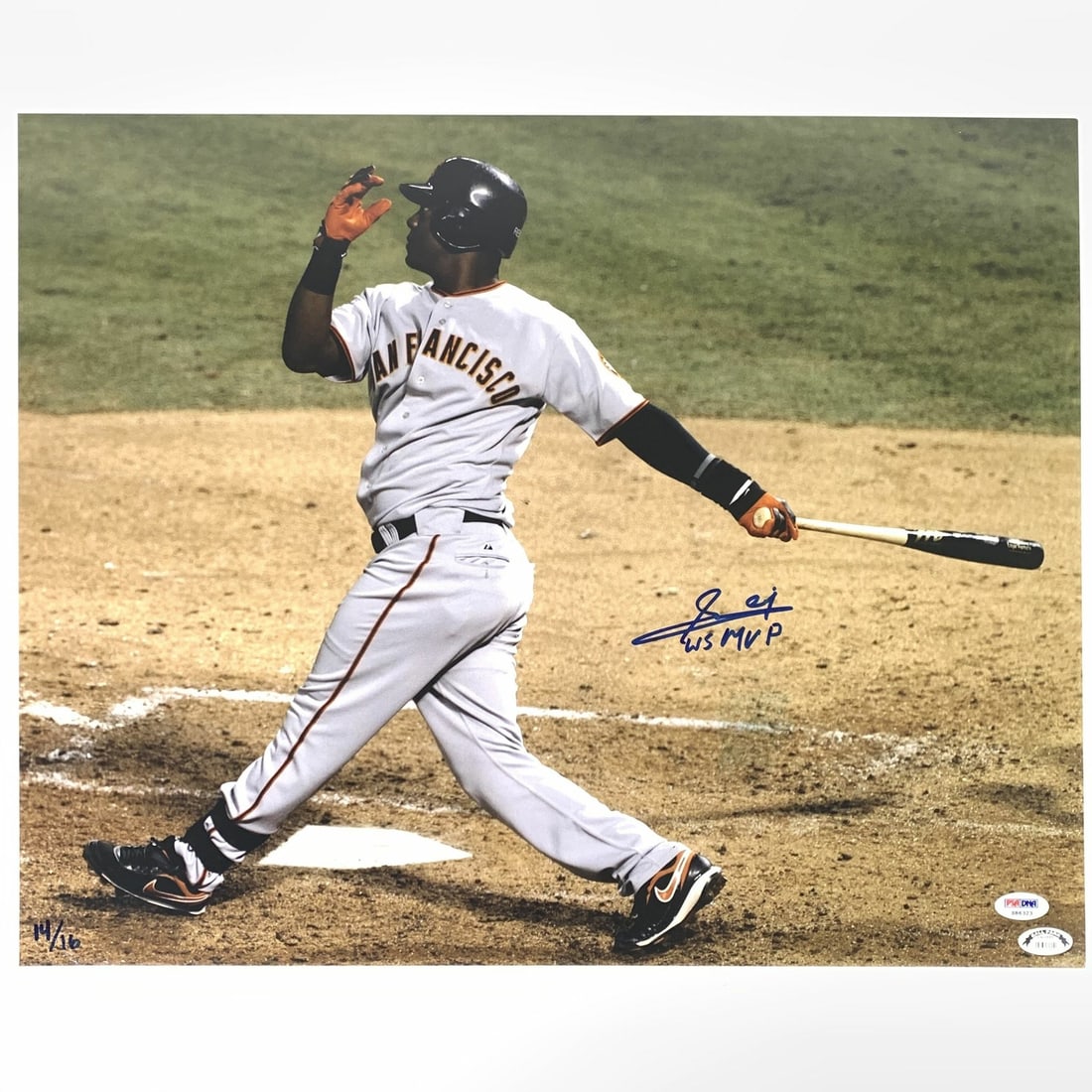 Edgar Renteria San Francisco Giants Signed 16x20 Photo PSA/DNA: Edgar Renteria San Francisco Giants Signed 16x20 Photo PSA/DNA This is an original 16x20 photograph signed by Edgar Renteria, a notable player for the San Francisco Giants. The autograph has been auth