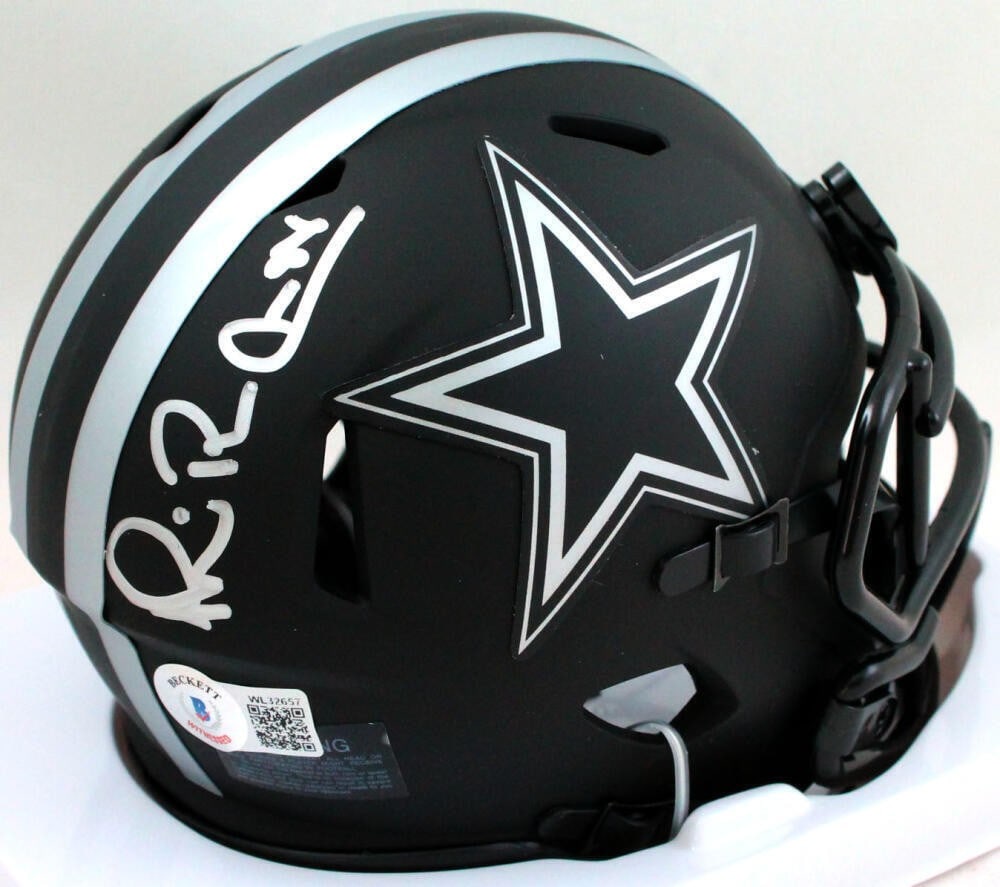 Michael Irvin Signed Cowboys Mini Helmet Beckett Authenticated: Michael Irvin Signed Cowboys Mini Helmet Beckett Authenticated This is an original Michael Irvin autographed Dallas Cowboys Eclipse Speed Mini Helmet. This collectible helmet features the legendary pl