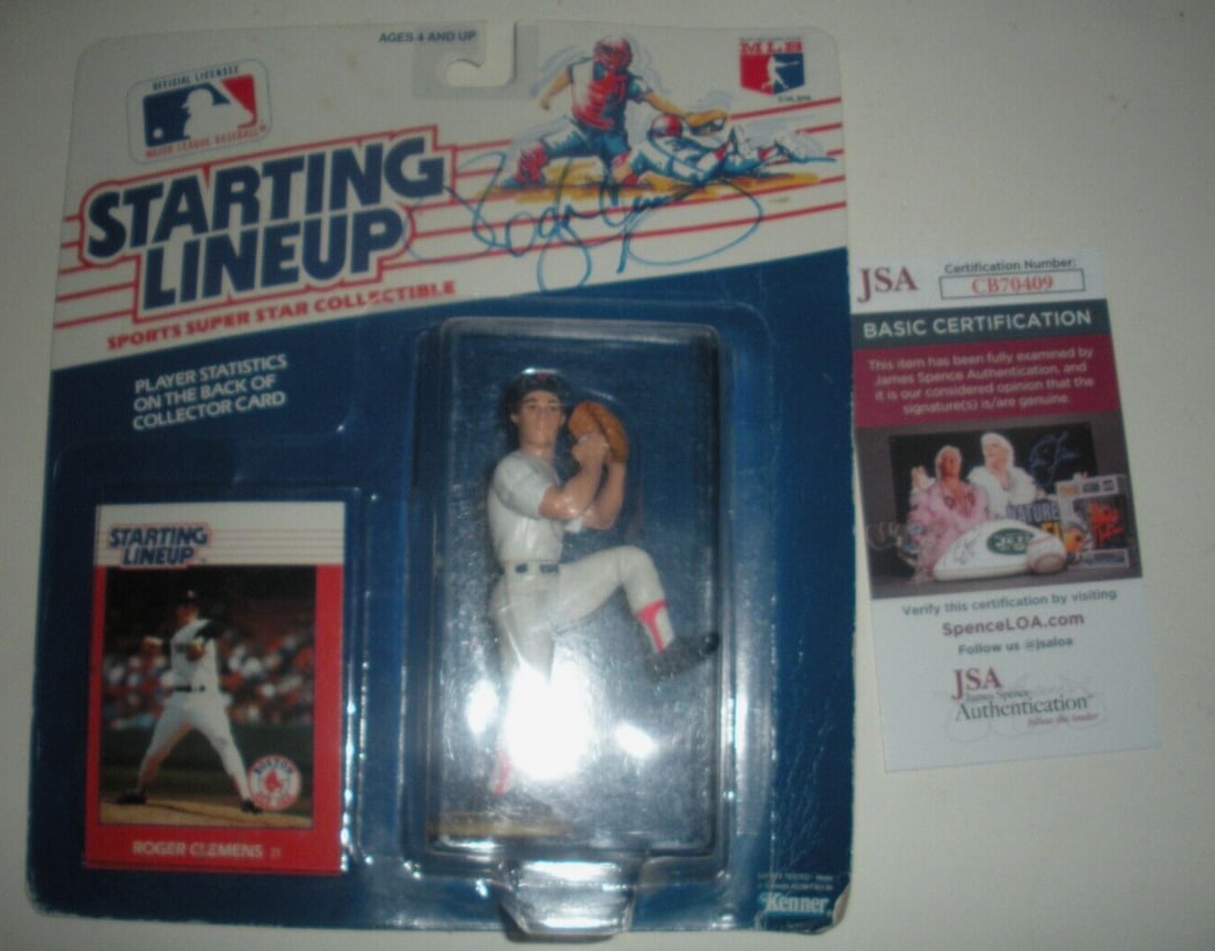 Roger Clemens Signed Starting Lineup New York Yankees JSA COA: Roger Clemens Signed Starting Lineup New York Yankees JSA COA This collectible features a signed Starting Lineup figurine of baseball legend Roger Clemens, showcasing his time with the New York Yankee