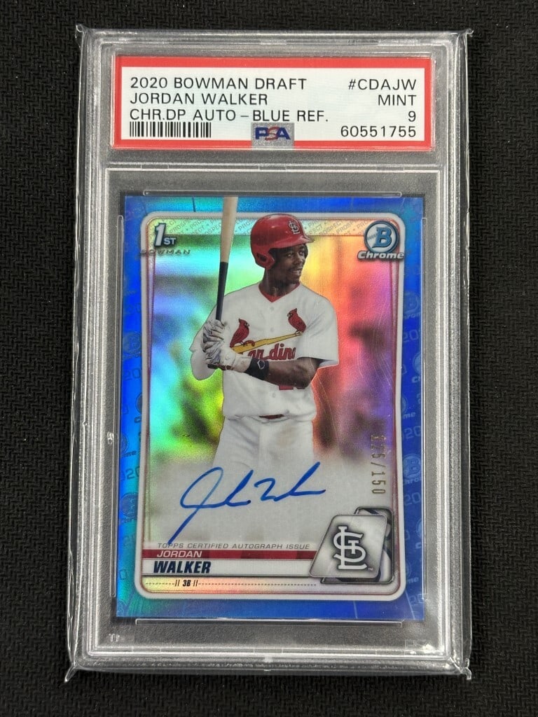 Jordan Walker 2020 Bowman Draft True Blue Auto PSA 9 #CDAJW Limited Edition 125/150 (1 of 2)