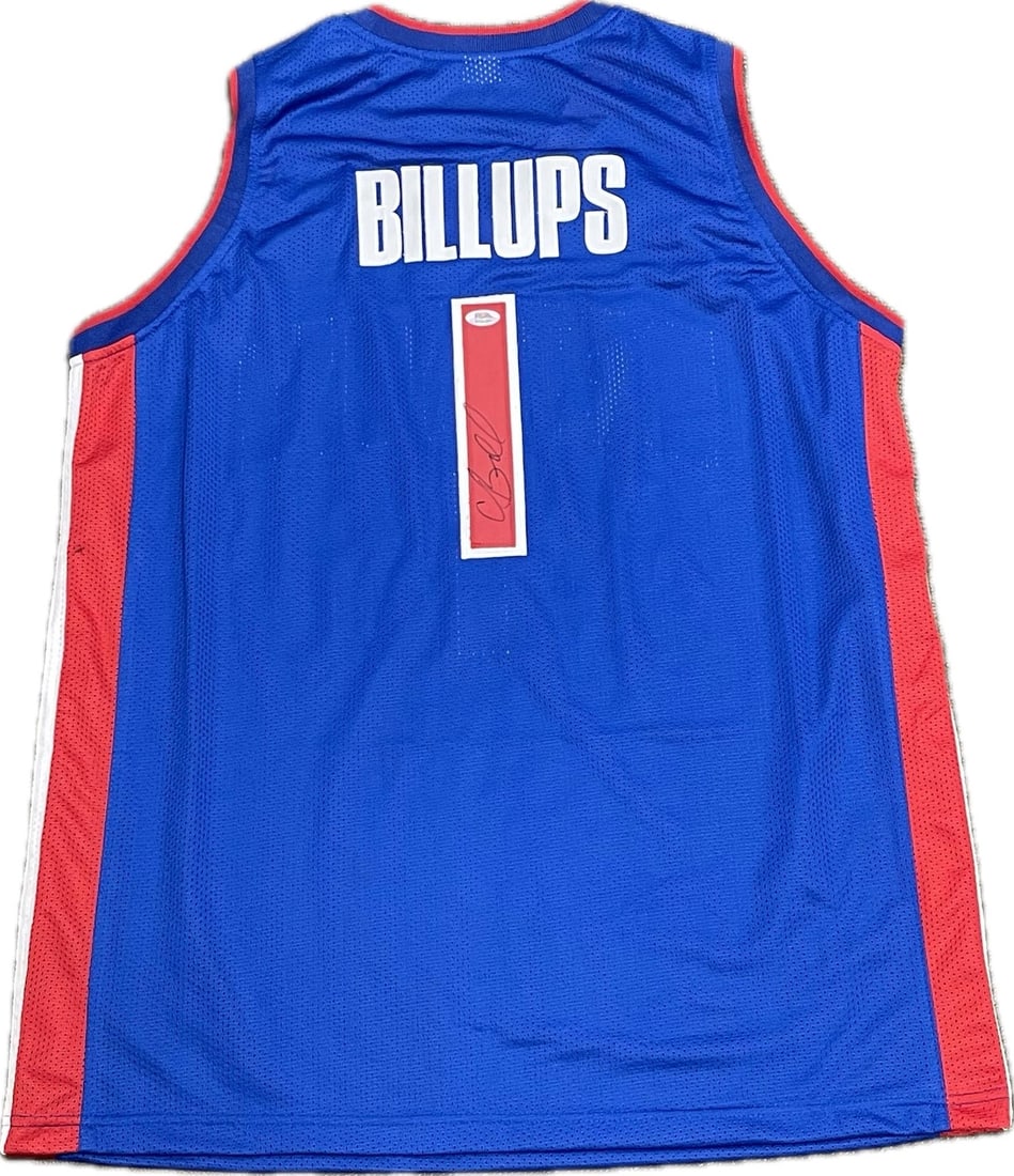 Chauncey Billups Autographed Jersey PSA/DNA Detroit Pistons Vintage: Chauncey Billups Autographed Jersey PSA/DNA Detroit Pistons Vintage This vintage swingman jersey features the signature of Chauncey Billups, a Detroit Pistons legend and the 2004 NBA Finals MVP. The j