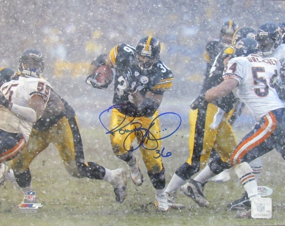 11x14 Photograph Jerome Bettis Hall of Fame Signature Pittsburgh Steelers PSA DNA (1 of 2)