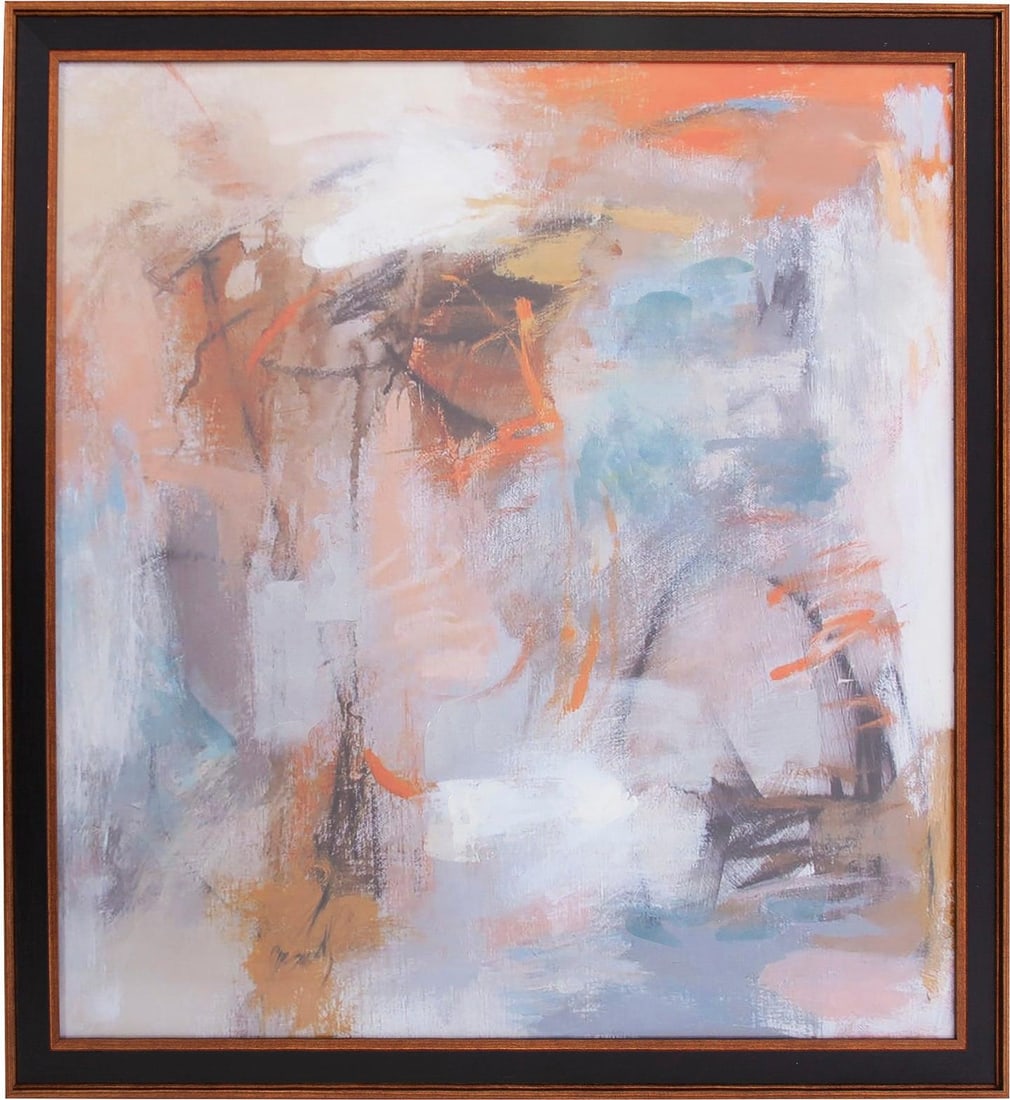 Howard Elliott Abstract Canvas Commuter Train 26x26 Hand-Finished: Howard Elliott Abstract Canvas Commuter Train 26x26 Hand-Finished Enhance your urban living space with this vibrant multipurpose canvas, showcasing an abstract style featuring a commuter train. This h