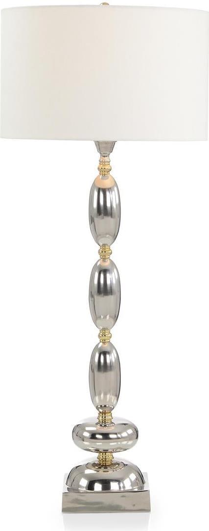 John-Richard Nadali Buffet Lamp Polished Nickel Vintage Style: John-Richard Nadali Buffet Lamp Polished Nickel Vintage Style Illuminate your space with the elegant Nadali Buffet Lamp, crafted in a polished nickel design with a vintage flair. This buffet lamp feat