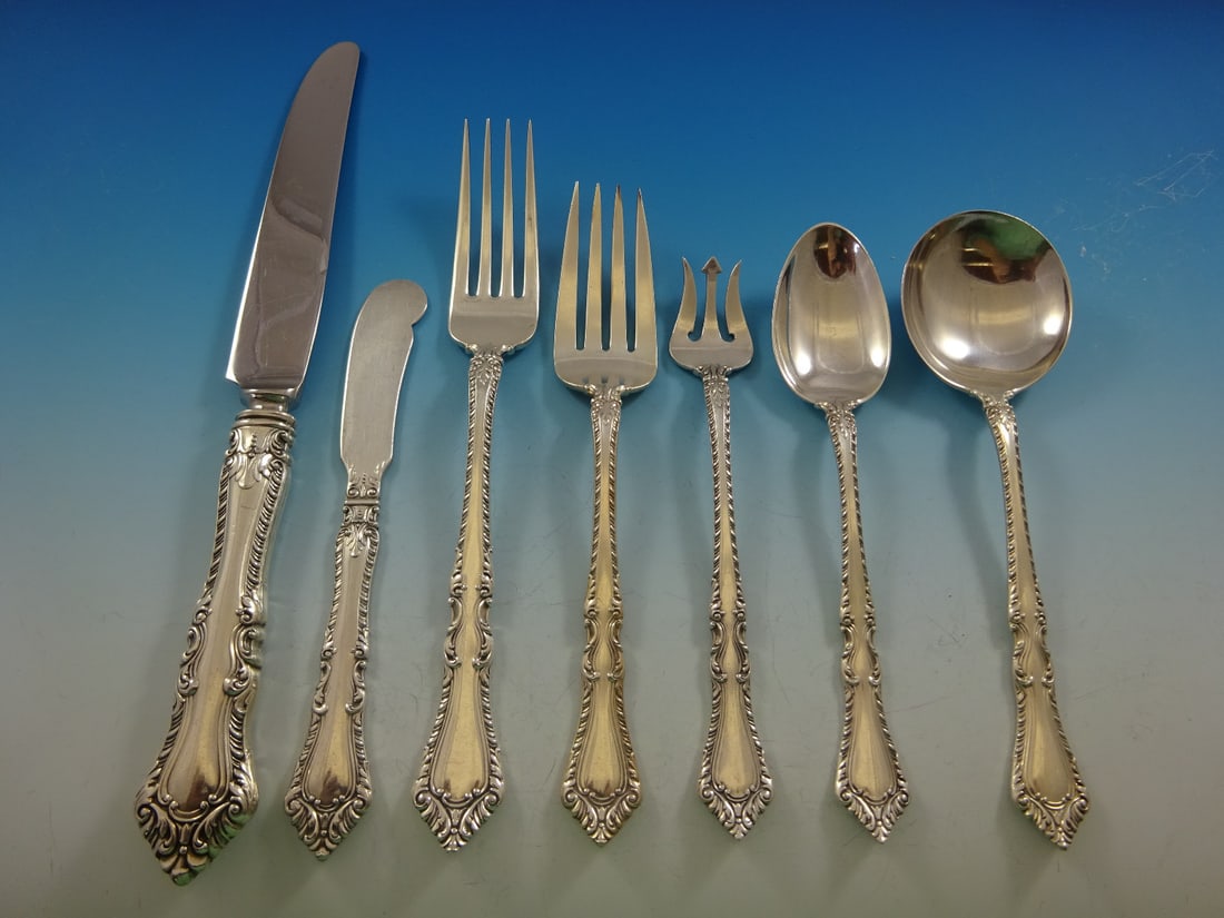 Watson Foxhall Sterling Silver Flatware Set for 12 - 87 Pieces No Mono (1 of 11)