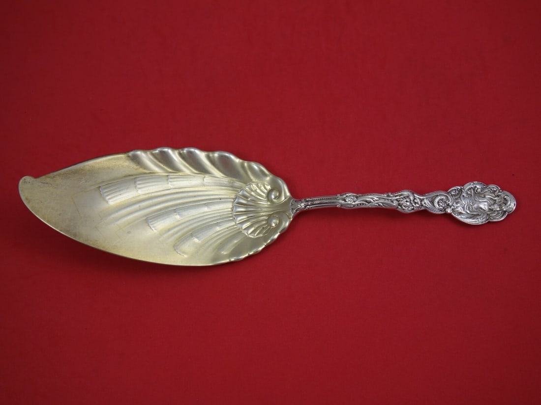 Gorham Versailles Sterling Silver Fish Server 11.5 Inch Goldwashed (1 of 2)