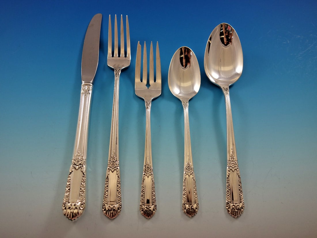 Inaugural by State House Sterling Silver Flatware Set 44 pcs for 8 Service (1 of 9)