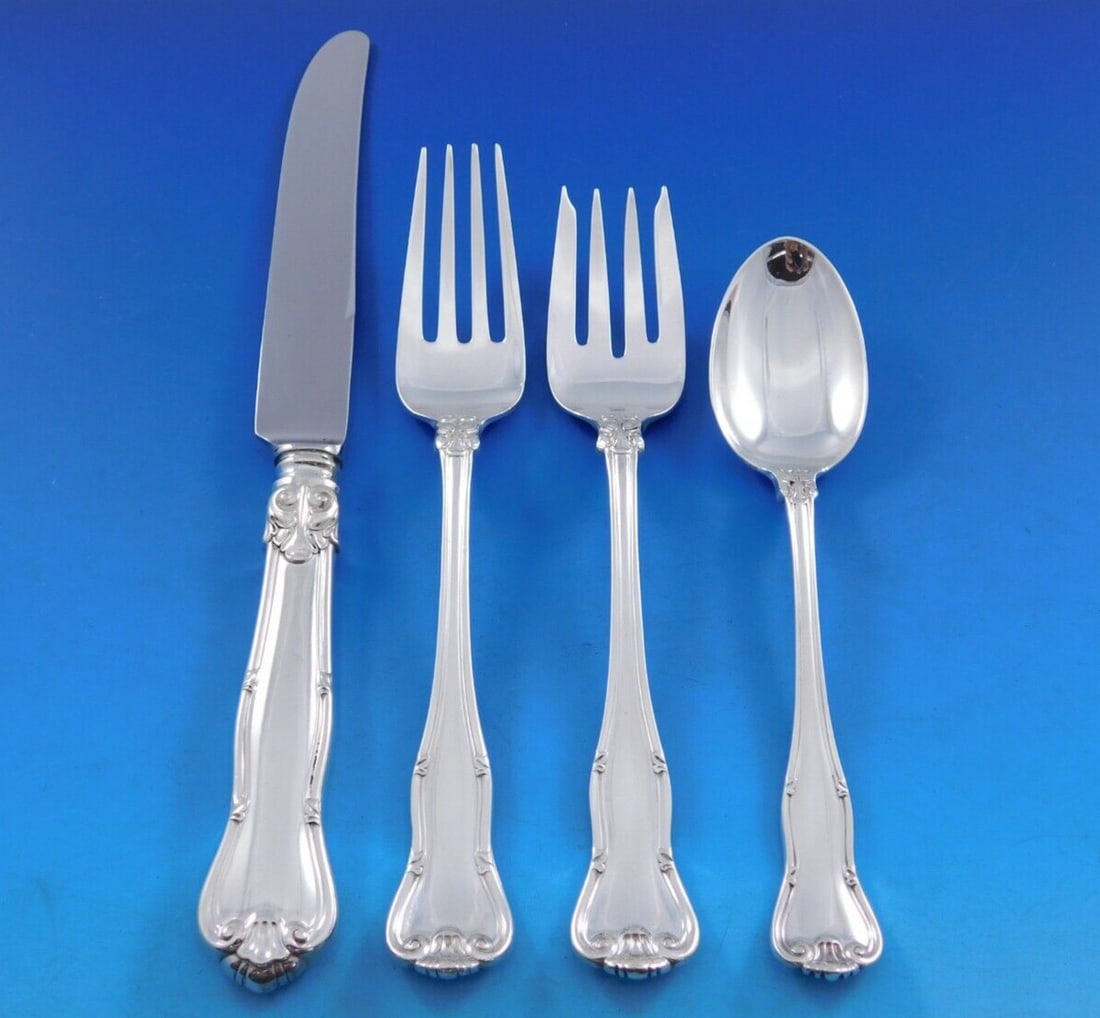 Tiffany & Co. Provence Sterling Silver Flatware Set 34 Pieces with Storage Chest (1 of 7)