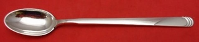 Hans Hansen Ripple Arvesolv Sterling Silver Iced Tea Spoon 7": Hans Hansen Ripple Arvesolv Sterling Silver Iced Tea Spoon 7" This exquisite iced tea spoon is crafted from high-quality sterling silver by the renowned maker Hans Hansen. Known as the Ripple, or Arve