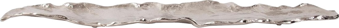 Howard Elliott Calaa Ruffled Leaf Tray Bright Silver Aluminum: Howard Elliott Calaa Ruffled Leaf Tray Bright Silver Aluminum Enhance your home decor with this stylish Calaa Leaf Tray Centerpiece. Crafted from high-quality aluminum, this tray features a bright sil