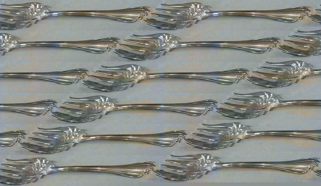Reed & Barton Woodwind Sterling Silver Salad Forks Set of 12 pcs (1 of 4)
