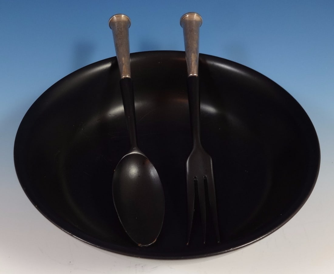 Richard Hudson 3pc Sterling Silver Salad Set with Melamine Bowl (1 of 5)