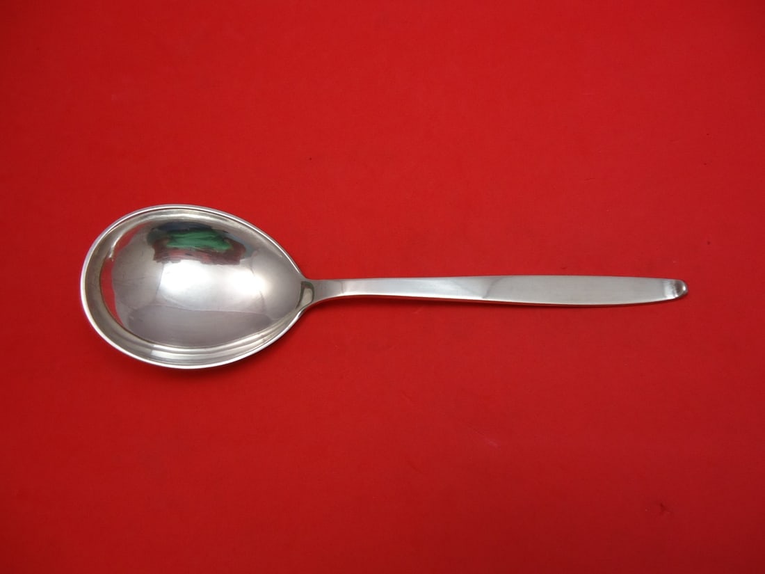 Evald Nielsen Funkis Aka Sterling Silver Berry Spoon 9 Inches: Evald Nielsen Funkis Aka Sterling Silver Berry Spoon 9 Inches This exquisite berry spoon, designed by Evald Nielsen, is crafted from high-quality sterling silver and measures 9 inches in length. Known