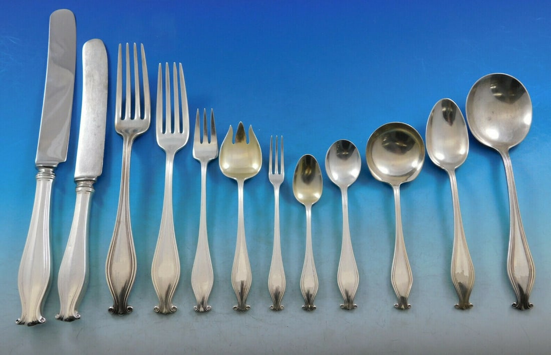 Gorham Weymouth Sterling Silver Flatware Set for 8 100 Pieces (1 of 4)