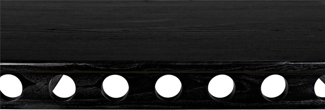 Noir Pericles Charcoal Black Desk Mindi Sungkai Transitional Style 30H x 76W x 36D (1 of 9)