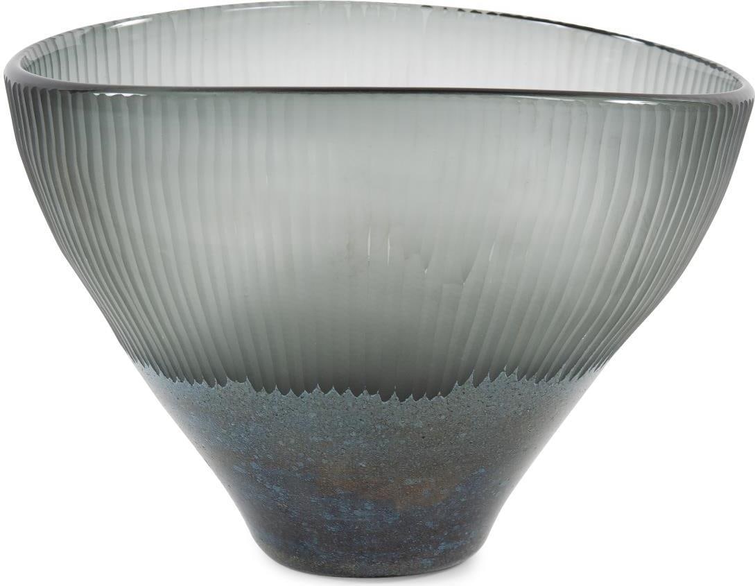 Howard Elliott Melilla Frosted Ceramic Glass Vase 8.5H 11.62W 9D: Howard Elliott Melilla Frosted Ceramic Glass Vase 8.5H 11.62W 9D Add a touch of elegance to your decor with the Sophisticated Indigo Melilla Frosted Vase. This small vase features a beautiful frosted