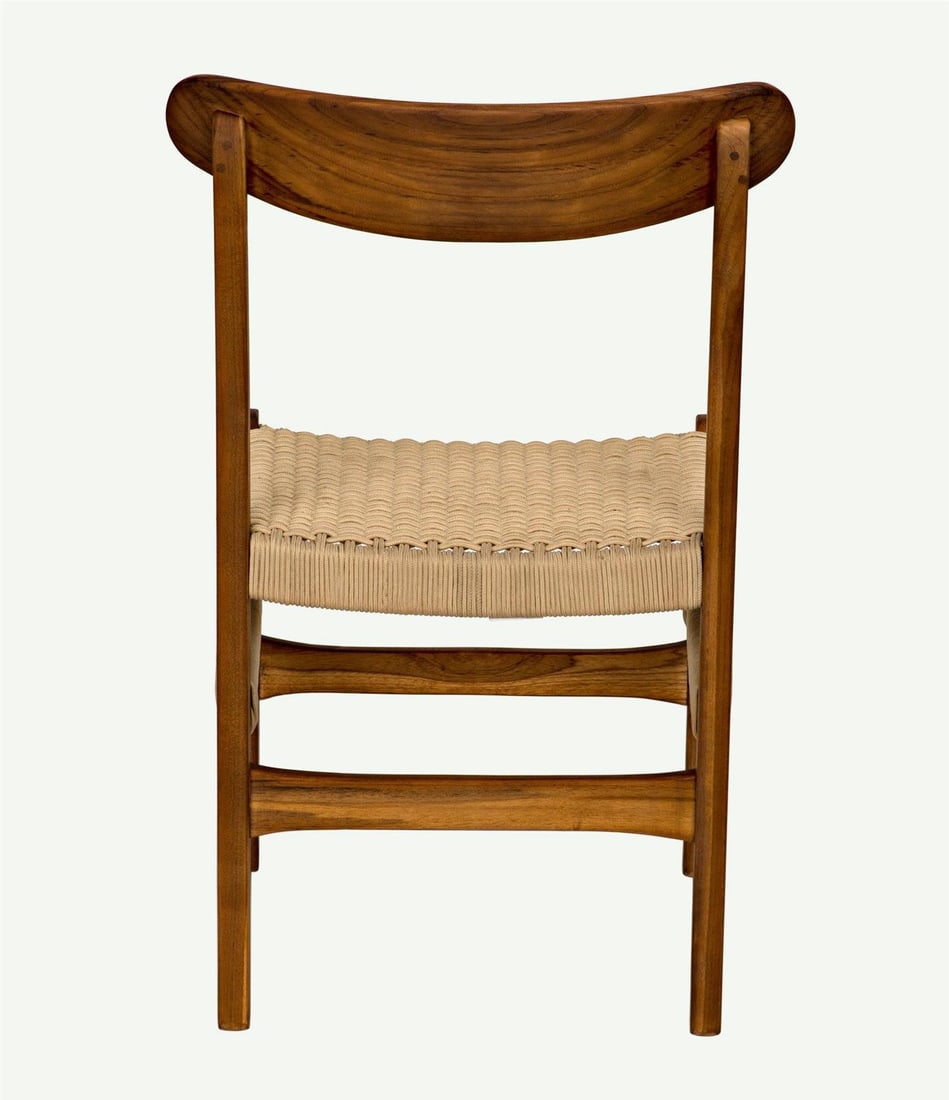 Noir Shagira Woven Rope Chair Clear Coat Finish 35H (1 of 14)
