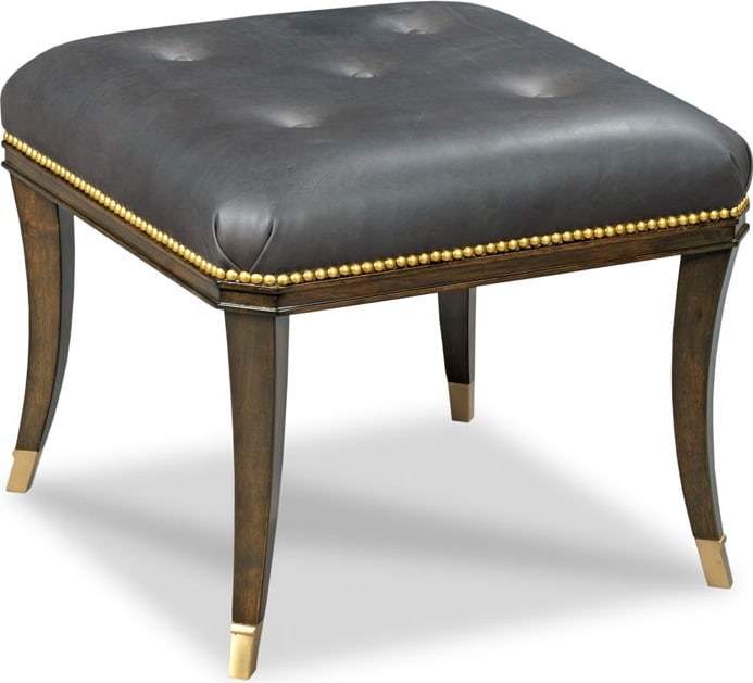 Woodbridge Sydney Collection Brass Sabot Square Ottoman 19H 22W 22D (1 of 6)