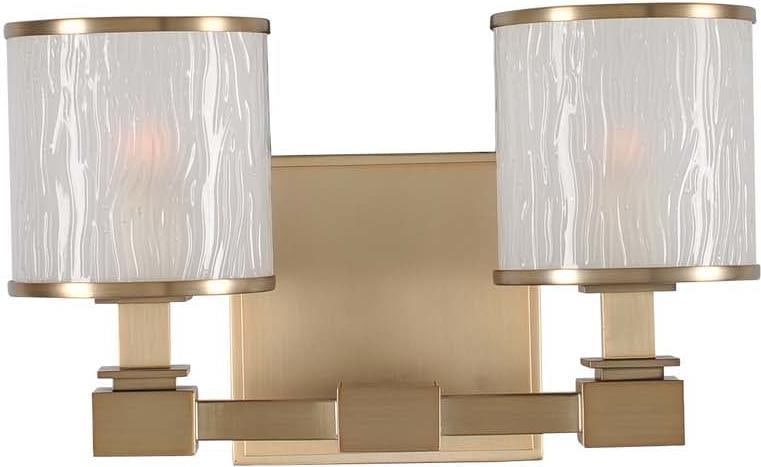Kalco Destin Modern Classic 2-Light Bath Light Fixture Brushed Bronze: Kalco Destin Modern Classic 2-Light Bath Light Fixture Brushed Bronze Elevate your bathroom ambiance with the Sophisticated Destin Bath Light Fixture, a perfect blend of modern and classic design. Thi