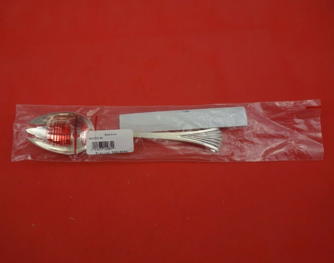 Onslow Tuttle Sterling Silver 8 1/4" Slotted Serving Spoon: Onslow Tuttle Sterling Silver 8 1/4" Slotted Serving Spoon Elevate your dining experience with this exquisite Onslow by Tuttle Sterling Silver Slotted Serving Spoon. Crafted from high-quality sterling