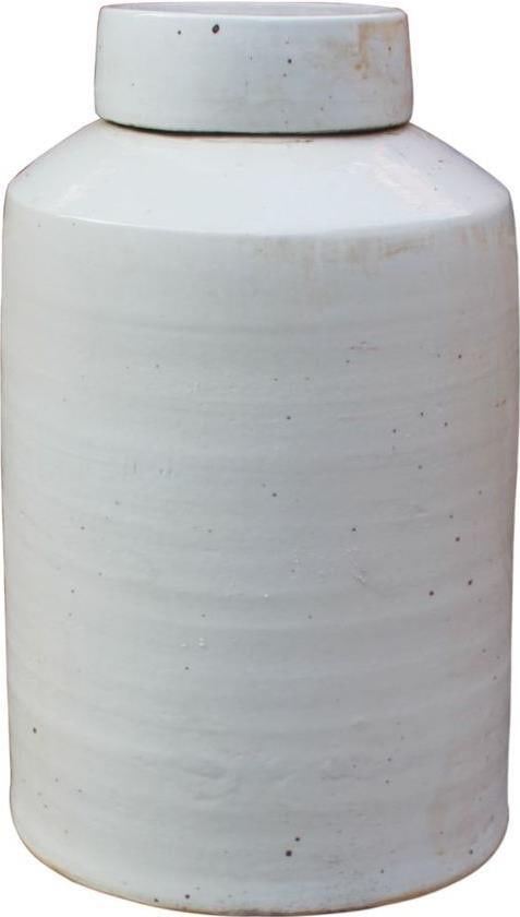 Handmade White Porcelain Tea Jar Asian Style (1 of 1)