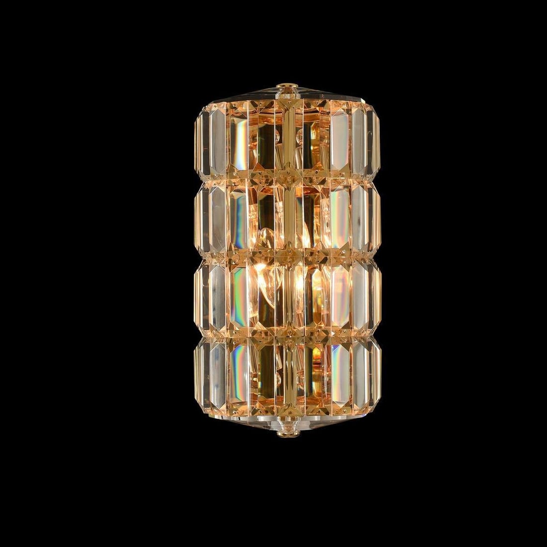 Kalco Julien Wall Sconce 2-Light Gold Firenze Crystal Dimmable: Kalco Julien Wall Sconce 2-Light Gold Firenze Crystal Dimmable Illuminate your space with the exquisite Julien Sconce, featuring sparkling Firenze crystals and a luxurious 18K Gold finish. This versat