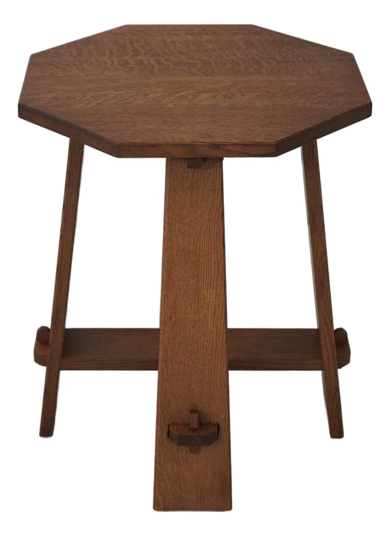 Arts and Crafts Solid Oak Table in Stickley Inspired Mission Design (1 of 10)