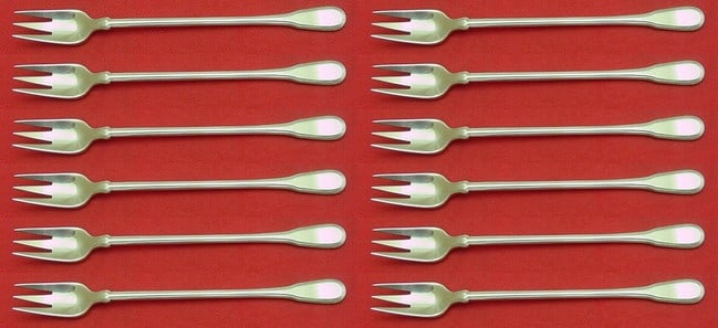 Tiffany and Co Hamilton Gramercy Sterling Silver Fork Set 12pc (1 of 4)