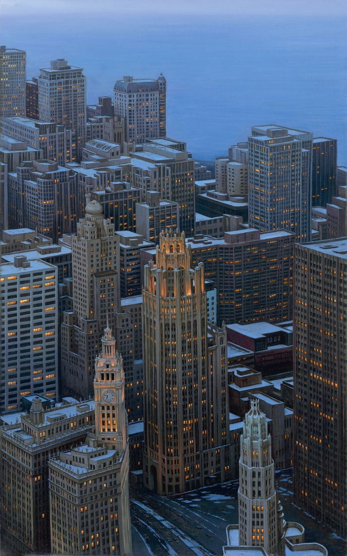 Alexei Butirskiy Magnificent Mile Signed Limited Edition Giclee Canvas Print: Alexei Butirskiy Magnificent Mile Signed Limited Edition Giclee Canvas Print This stunning limited edition giclee print on canvas titled "Magnificent Mile" by artist Alexei Butirskiy captures the esse