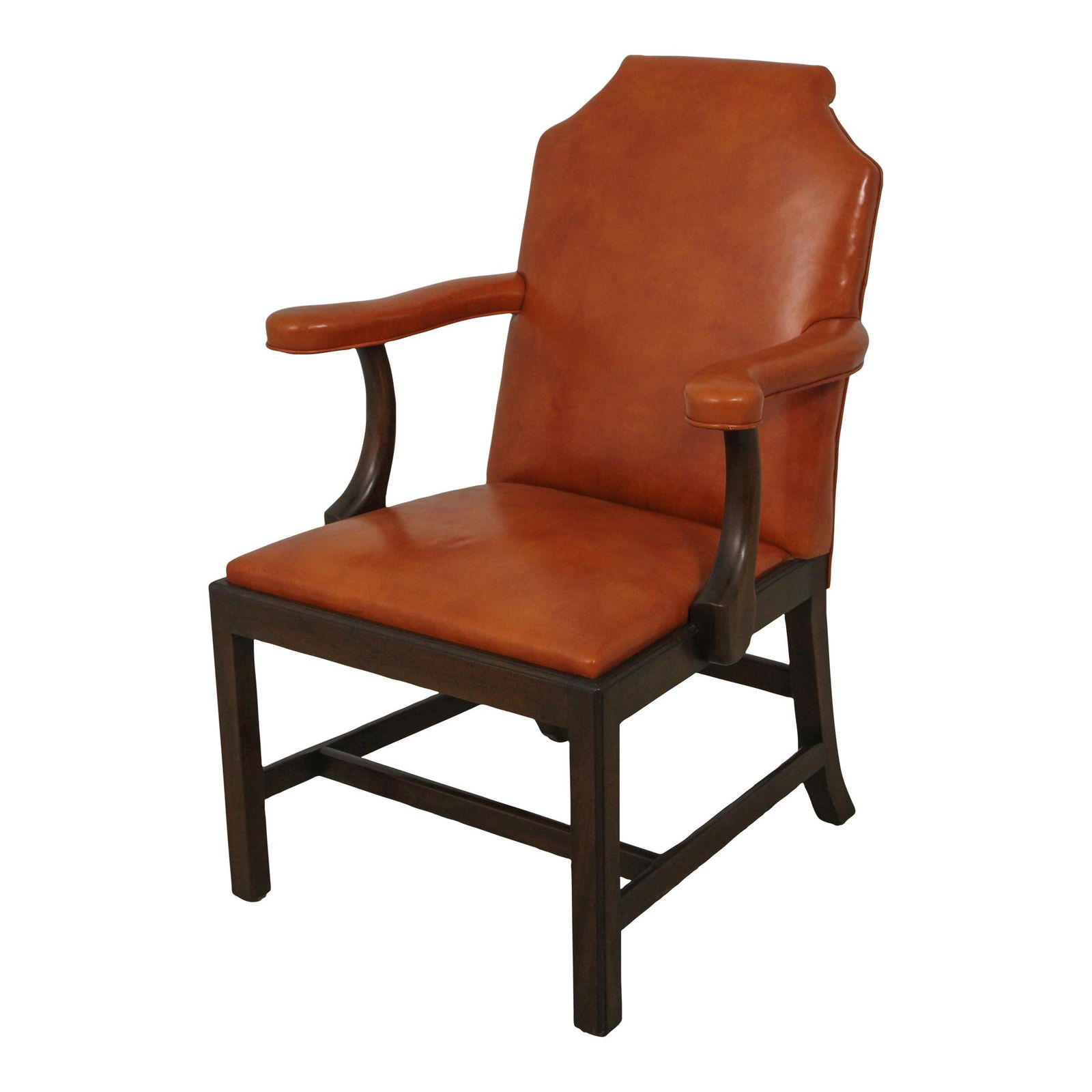 Kittinger CW-152 Colonial Williamsburg Chippendale Armchair Naugahyde Upholstered (1 of 10)