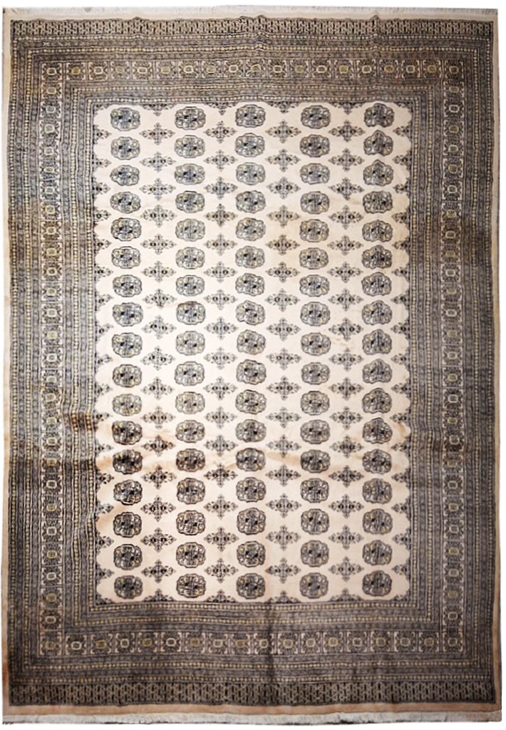 8 x 11 Hand-knotted Bokara Rug Beige Wool from Pakistan: 8 x 11 Hand-knotted Bokara Rug Beige Wool from Pakistan Free continental US Shipping Enhance your living space with the 8 x 11 Hand-knotted Pakistan Bokara Rug in Beige, a stunning example of traditio