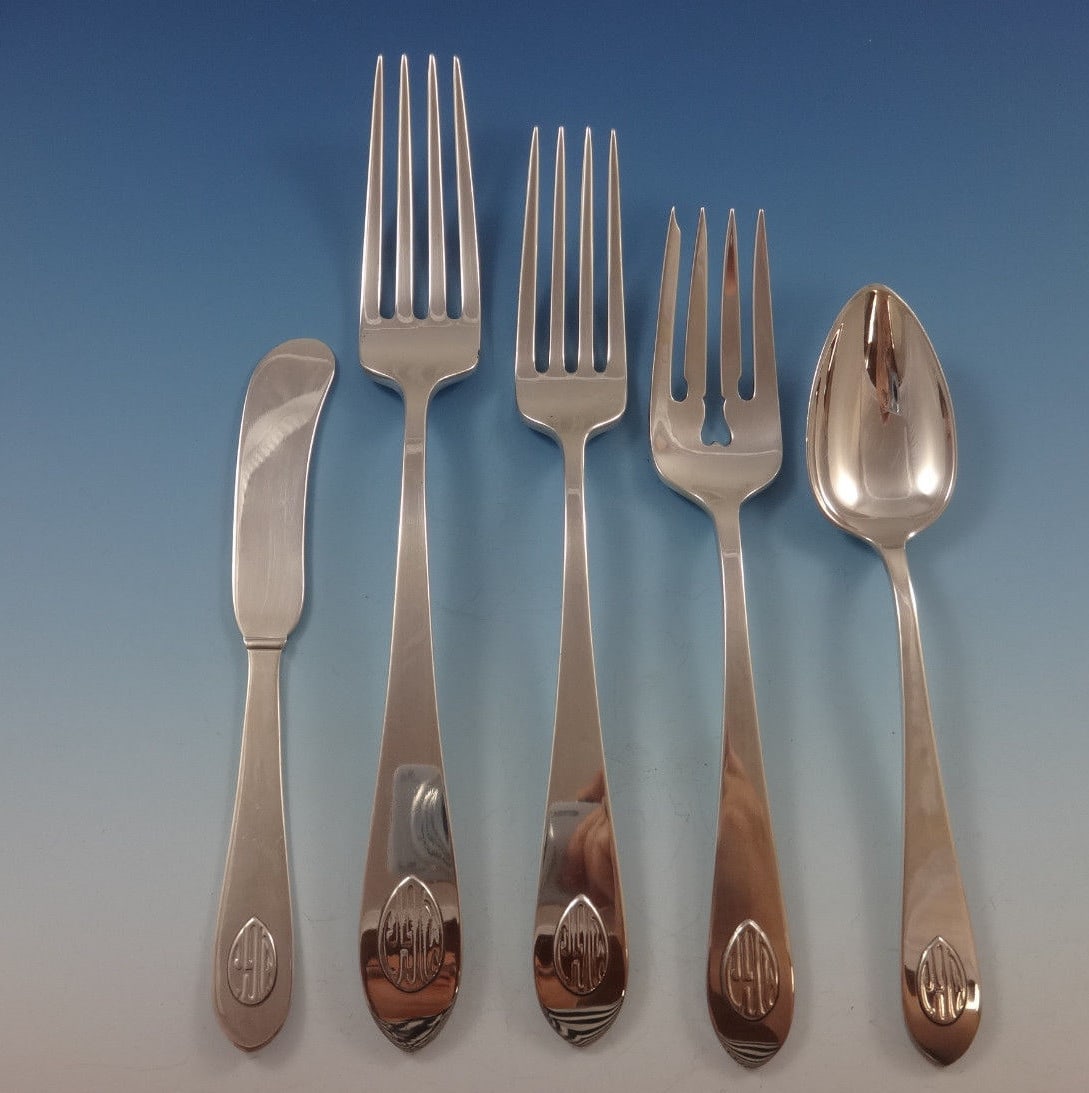 Gorham Plain Sterling Silver Flatware Set 102 Pieces with Storage Chest (1 of 6)