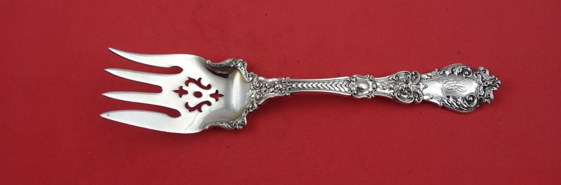 Gorham Henry II Sterling Silver Pierced Cold Meat Fork 8.5" (1 of 2)