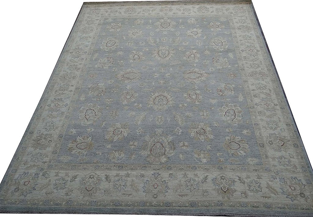 8.0 x 10.1 Light Blue Handwoven Chobi Peshawar Wool Area Rug: 8.0 x 10.1 Light Blue Handwoven Chobi Peshawar Wool Area Rug Free continental US Shipping Transform your living space with this stunning 8.0 x 10.1 Light Blue Vegetable Dyed Chobi Peshawar Natural Woo