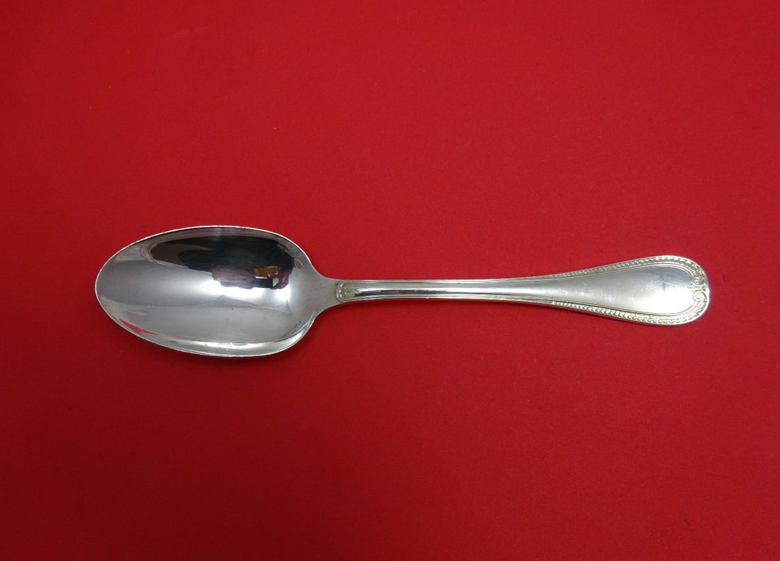 Christofle Malmaison Sterling Silver Place Soup Spoon 6 3/4": Christofle Malmaison Sterling Silver Place Soup Spoon 6 3/4" This exquisite Malmaison place soup spoon by Christofle is crafted from high-quality sterling silver. Measuring 6 3/4 inches, this spoon fe
