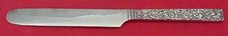 Kirk Repousse Sterling Silver Tea Knife Square Handle 10.15oz: Kirk Repousse Sterling Silver Tea Knife Square Handle 10.15oz Discover this exquisite Repousse by Kirk Sterling Silver Tea Knife, featuring a classic square handle design. Crafted from high-quality st
