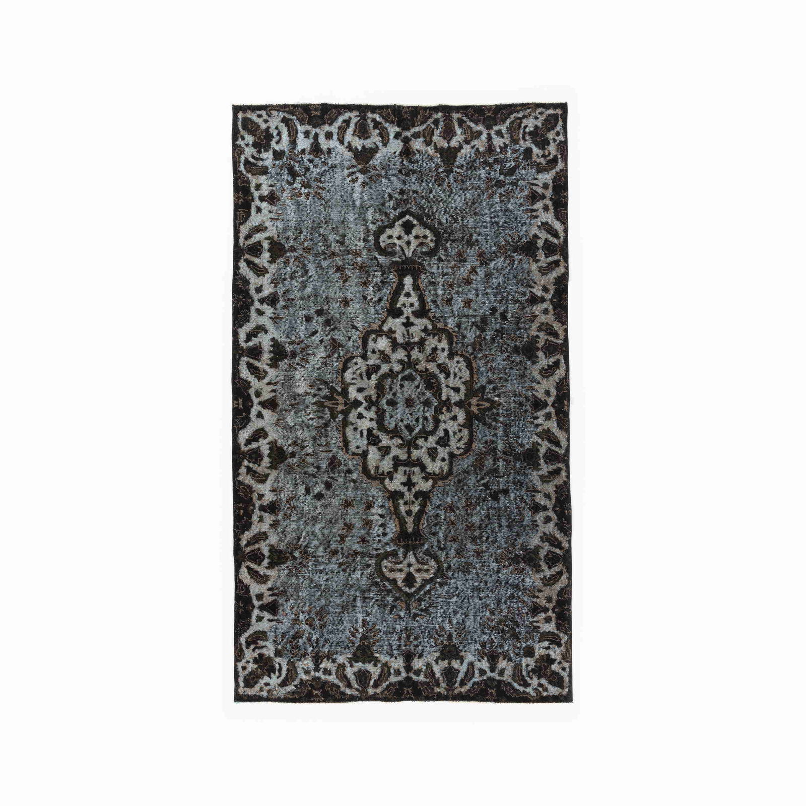 Authentic Handmade Vintage Carpet Wool on Cotton 63 x 111 Double Knots: Authentic Handmade Vintage Carpet Wool on Cotton 63 x 111 Double Knots This authentic handmade vintage carpet combines the richness of wool on cotton, showcasing meticulous craftsmanship. The double k