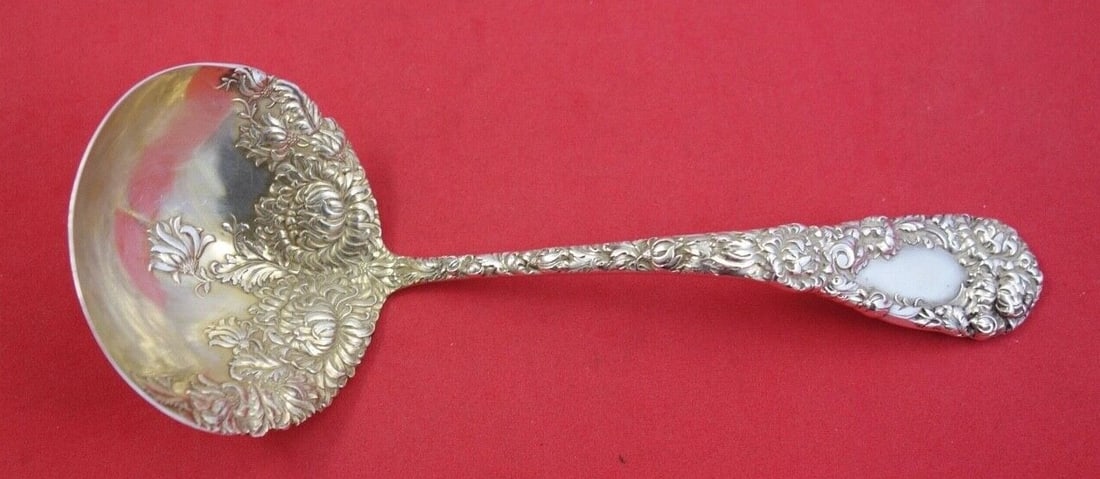 Durgin Chrysanthemum Sterling Silver Gravy Ladle 7 1/4 inches (1 of 2)