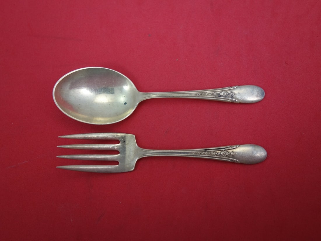 Towle Sterling Silver Symphony Chased 2-Piece Baby Set: Towle Sterling Silver Symphony Chased 2-Piece Baby Set This exquisite 2-piece Sterling Silver Baby Set, crafted by Towle in the elegant Symphony Chased pattern, is a timeless addition to any nursery.