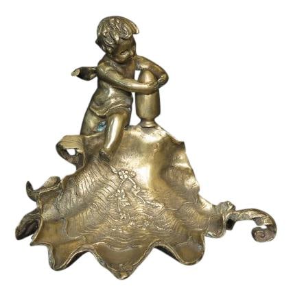 Discontinued Bronze Cupid Decorative Statue 11 x 7.5 x 8.5 (1 of 5)