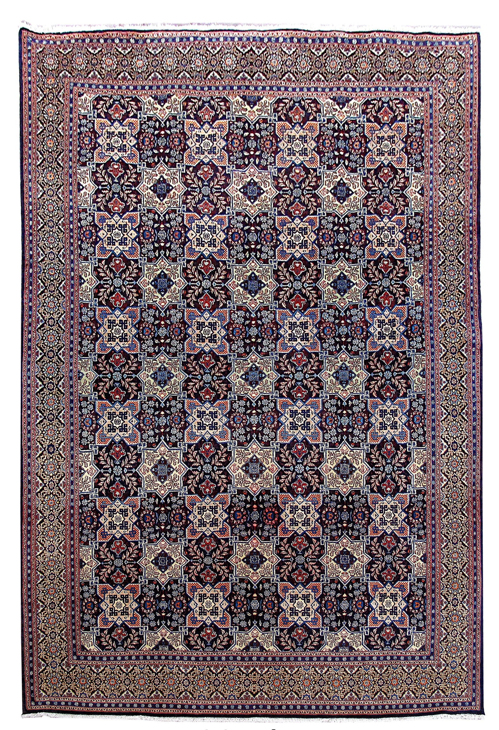 Handcrafted Persian Mood Bijar Rug 6'11" x 10'2": Handcrafted Persian Mood Bijar Rug 6'11" x 10'2" Free continental US Shipping Transform your space with this exquisite 7' x 10' Persian Mood Bijar Rug, handcrafted by skilled Persian artisans. This ru