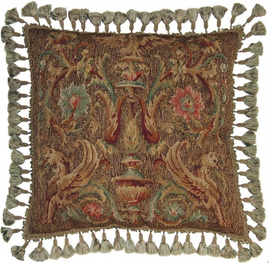 Provence Home Aubusson Floral Velvet Throw Pillow 22x22 (1 of 1)