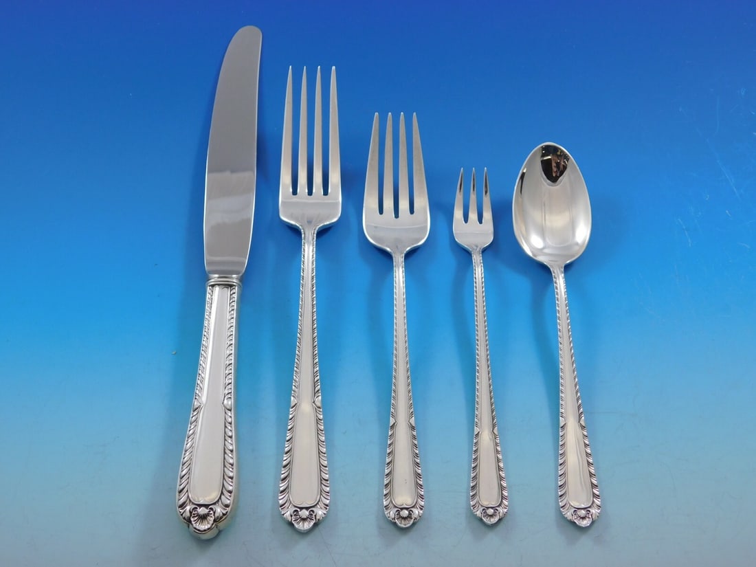 International Silver Gadroon Sterling Silver Flatware Set for 8 44 Pieces (1 of 7)