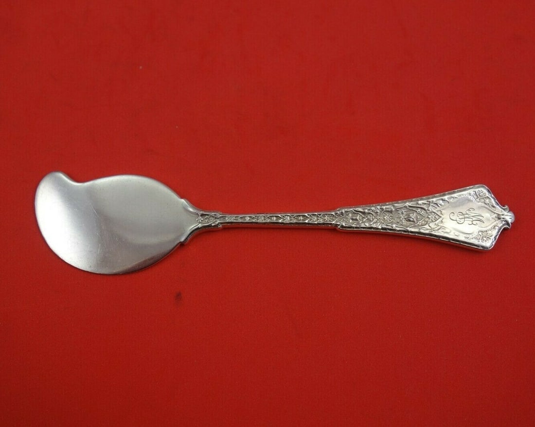 Tiffany & Co Persian Pattern Sterling Silver Pate Knife 5": Tiffany & Co Persian Pattern Sterling Silver Pate Knife 5" This exquisite pate knife from Tiffany & Co. features the elegant Persian pattern, showcasing the timeless craftsmanship associated with the