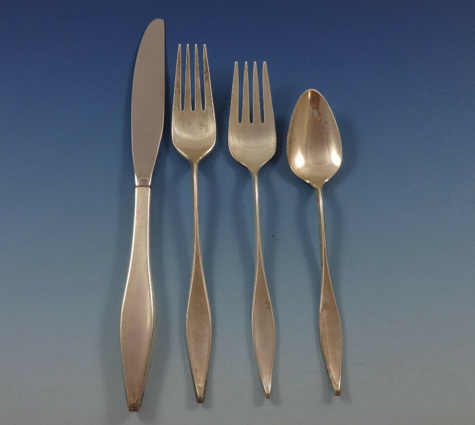 Reed & Barton Lark Sterling Silver Flatware Set 36 Pieces by John Prip (1 of 8)