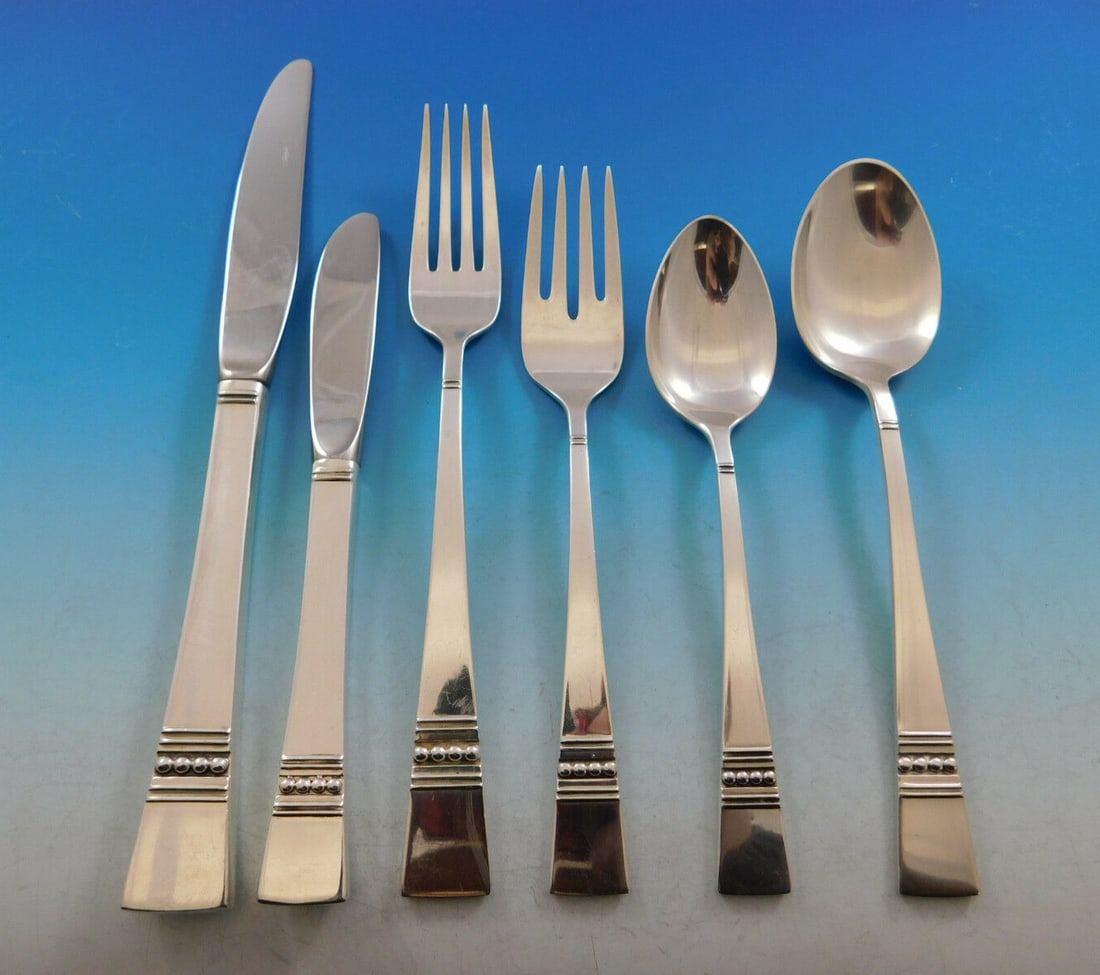 Reed and Barton Diadem Sterling Silver Flatware Set 75 Pieces for 12 (1 of 8)