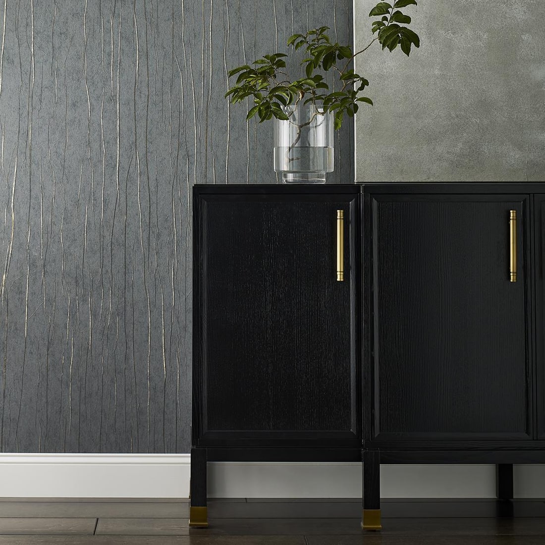 Woodbridge Nova Collection Black Rectangle Sideboard 38H 76W 19D: Woodbridge Nova Collection Black Rectangle Sideboard 38H 76W 19D The Elegant Nova Collection Black Sideboard is a stunning piece designed to enhance any dining area with its French style. Crafted from