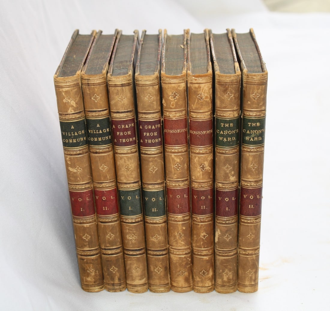 8 Miniature Leather-Bound Books by M.L. Whitworth 1881-1884 Classics (1 of 11)
